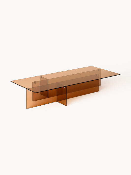 Anouzza Large Coffee Table in Glass, W 160 cm