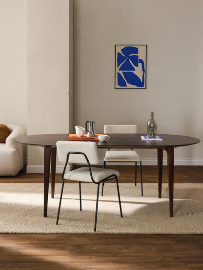 Archanti Oval Dining Table in Mango Wood, 200 x 100 cm