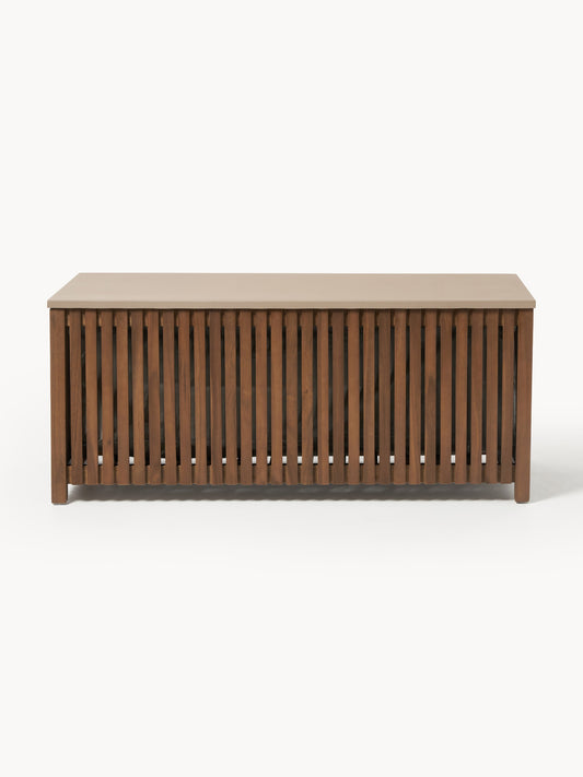 Arkoli Acacia Wood Garden Storage Box with Insert, W 129 cm