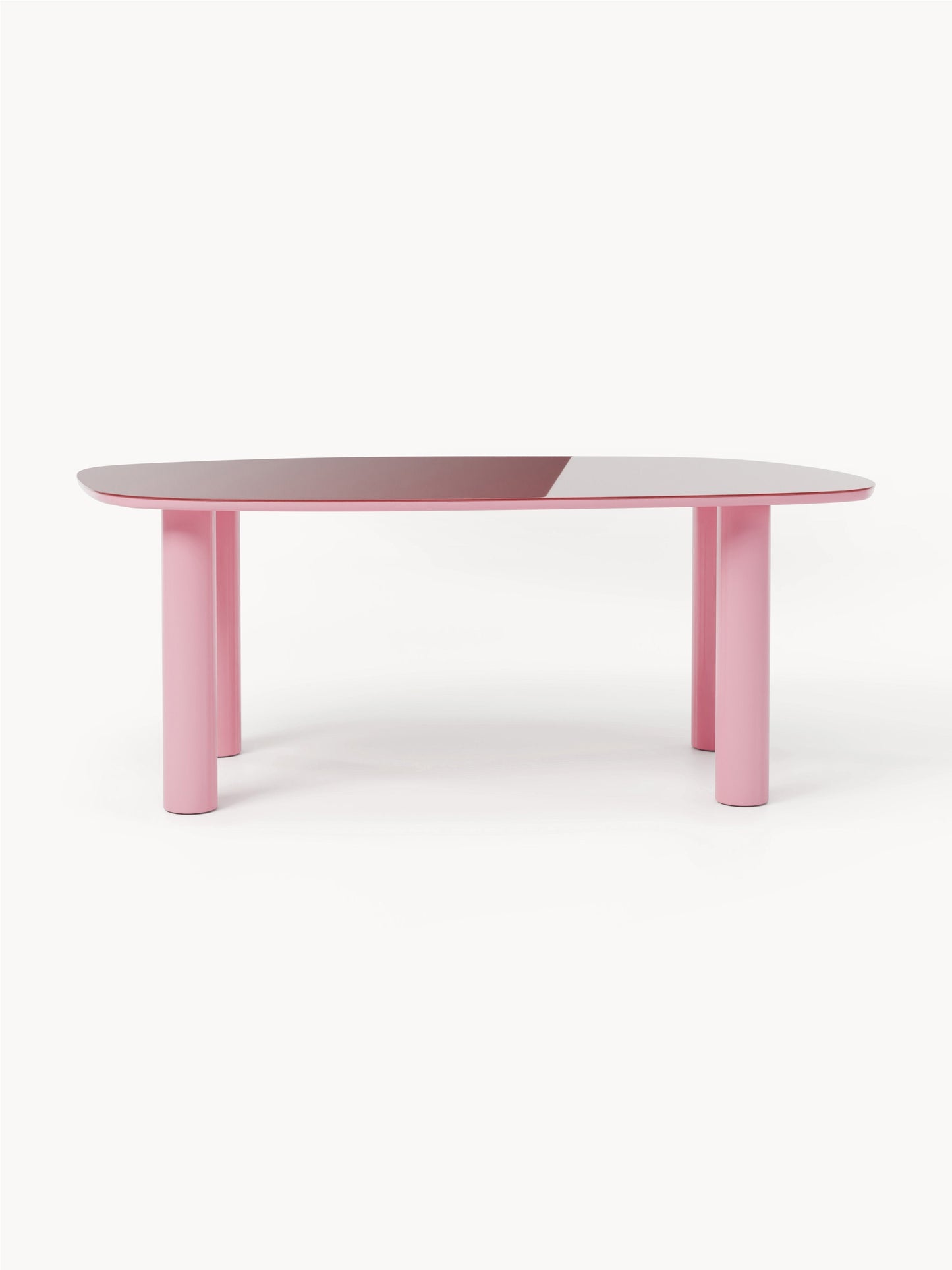 Benzario Organic Glass-Top Dining Table, 200 x 110 cm