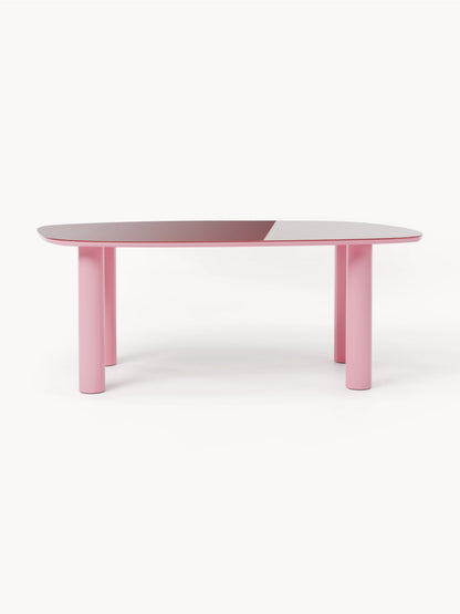 Benzario Organic Glass-Top Dining Table, 200 x 110 cm