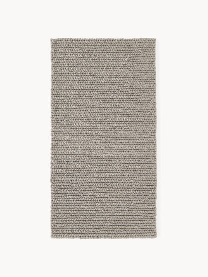 Brunetto Handmade Wool Rug with Braided Texture