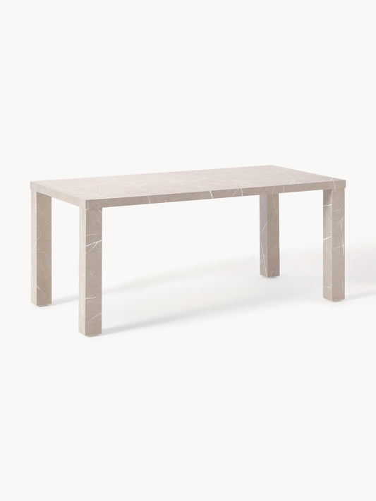 Carlombo Dining Table, Marble Look, 180 x 90 cm