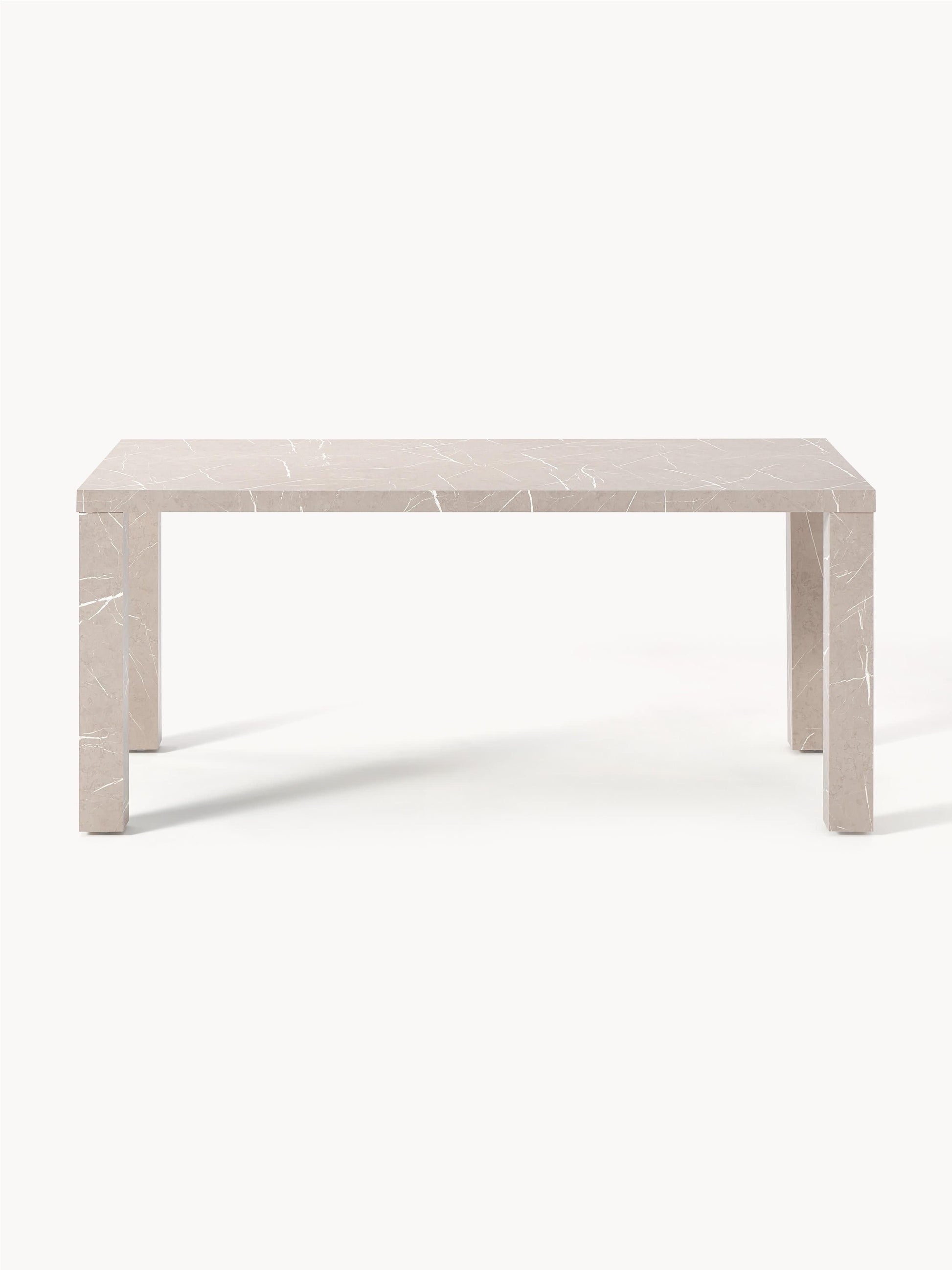 Carlombo Dining Table, Marble Look, 180 x 90 cm