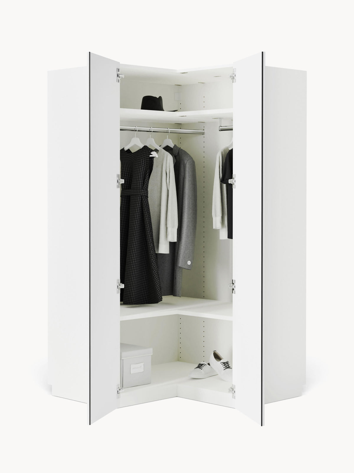 Charmelli Modular Corner Wardrobe, 115 cm Wide