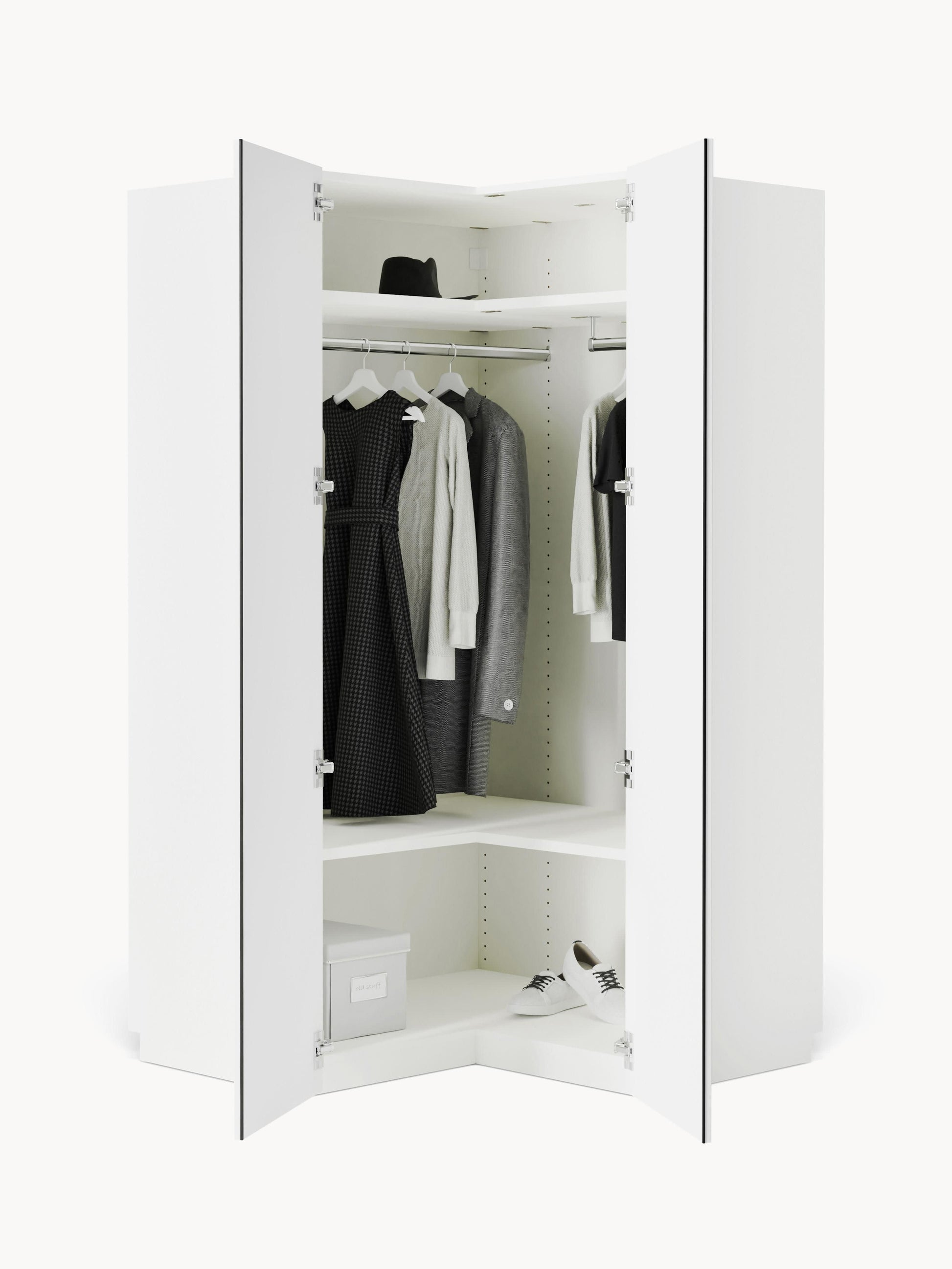 Charmelli Modular Corner Wardrobe, 115 cm Wide