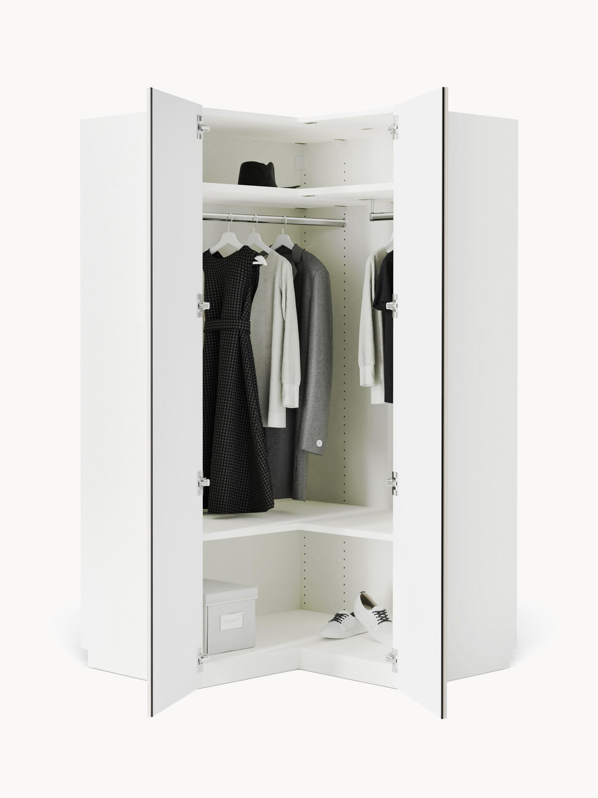 Charmelli Modular Corner Wardrobe, 115 cm Wide