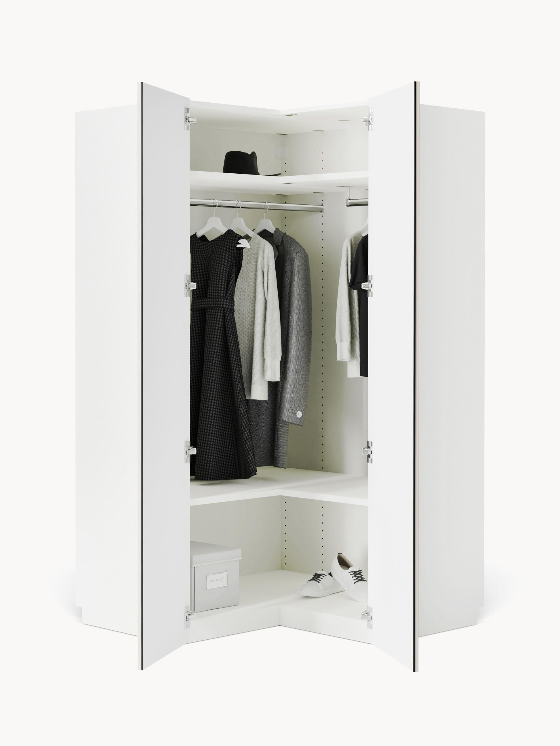 Charmelli Modular Corner Wardrobe, 115 cm Wide