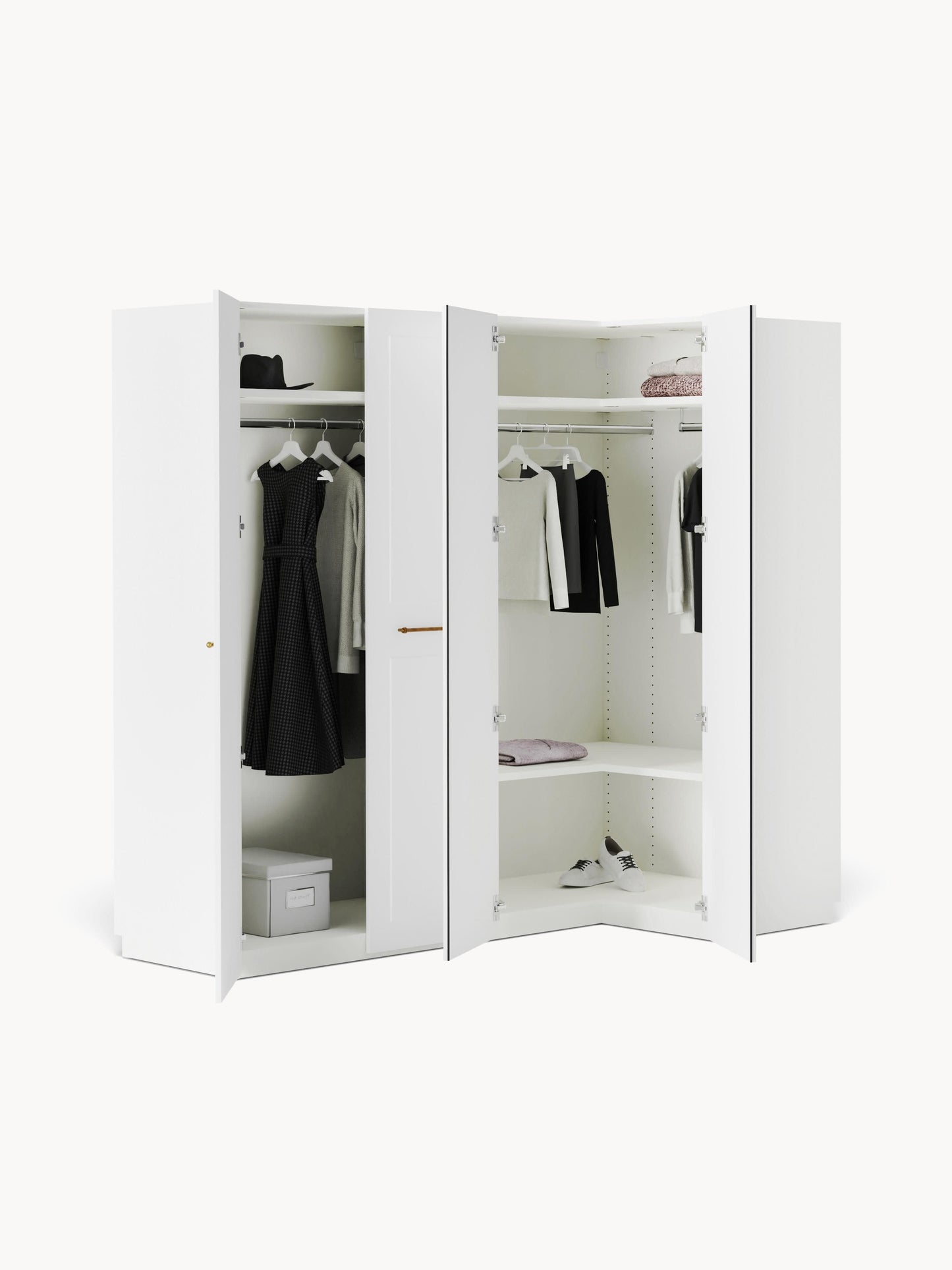Charmelli Modular Corner Wardrobe, 215 cm Wide, in Various Sizes