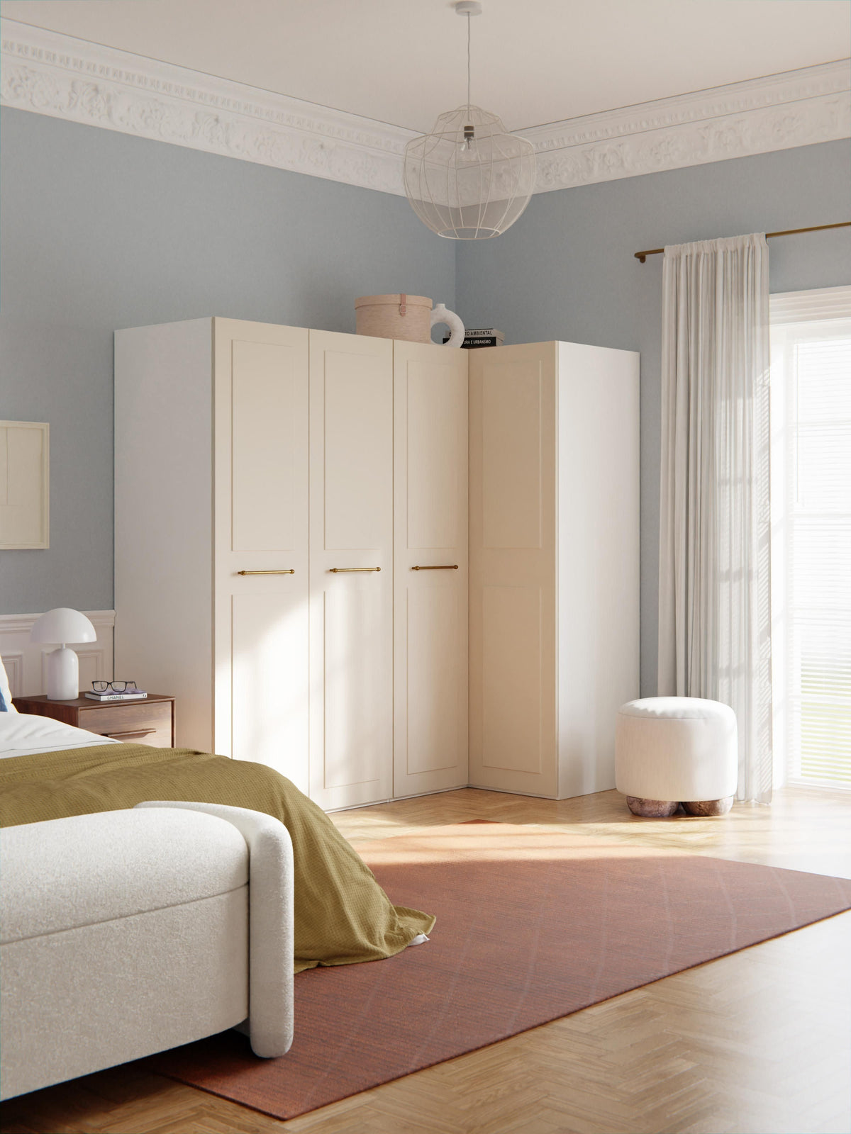 Charmelli Modular Corner Wardrobe, 215 cm Wide, in Various Sizes