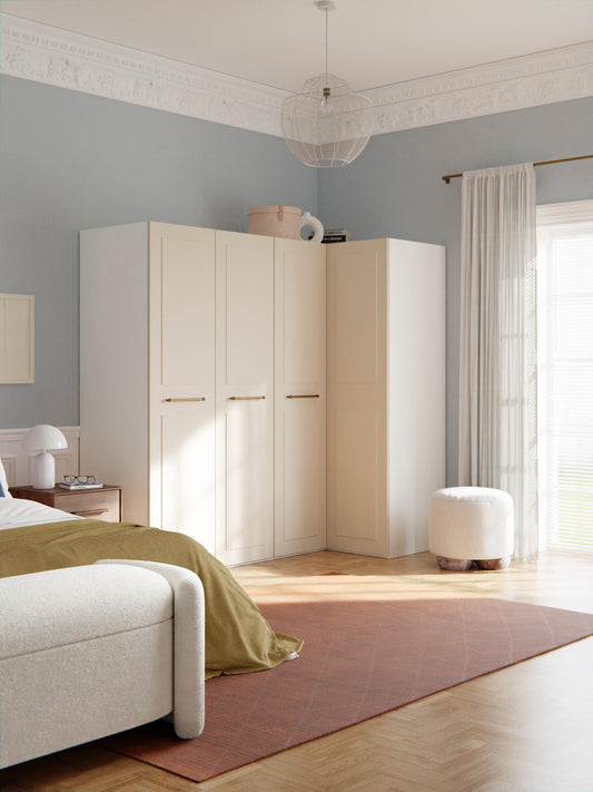 Charmelli Modular Corner Wardrobe, 215 cm Wide, in Various Sizes