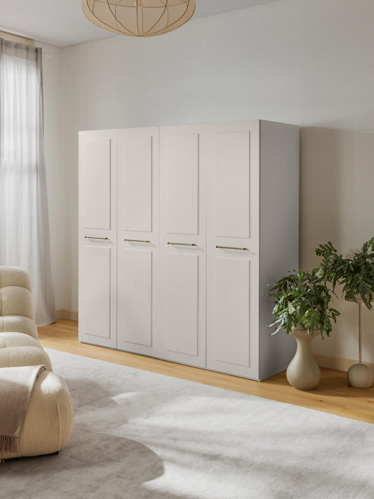 Charmelli Modular Hinged-Door Wardrobe, 200 cm Wide, in Various Sizes