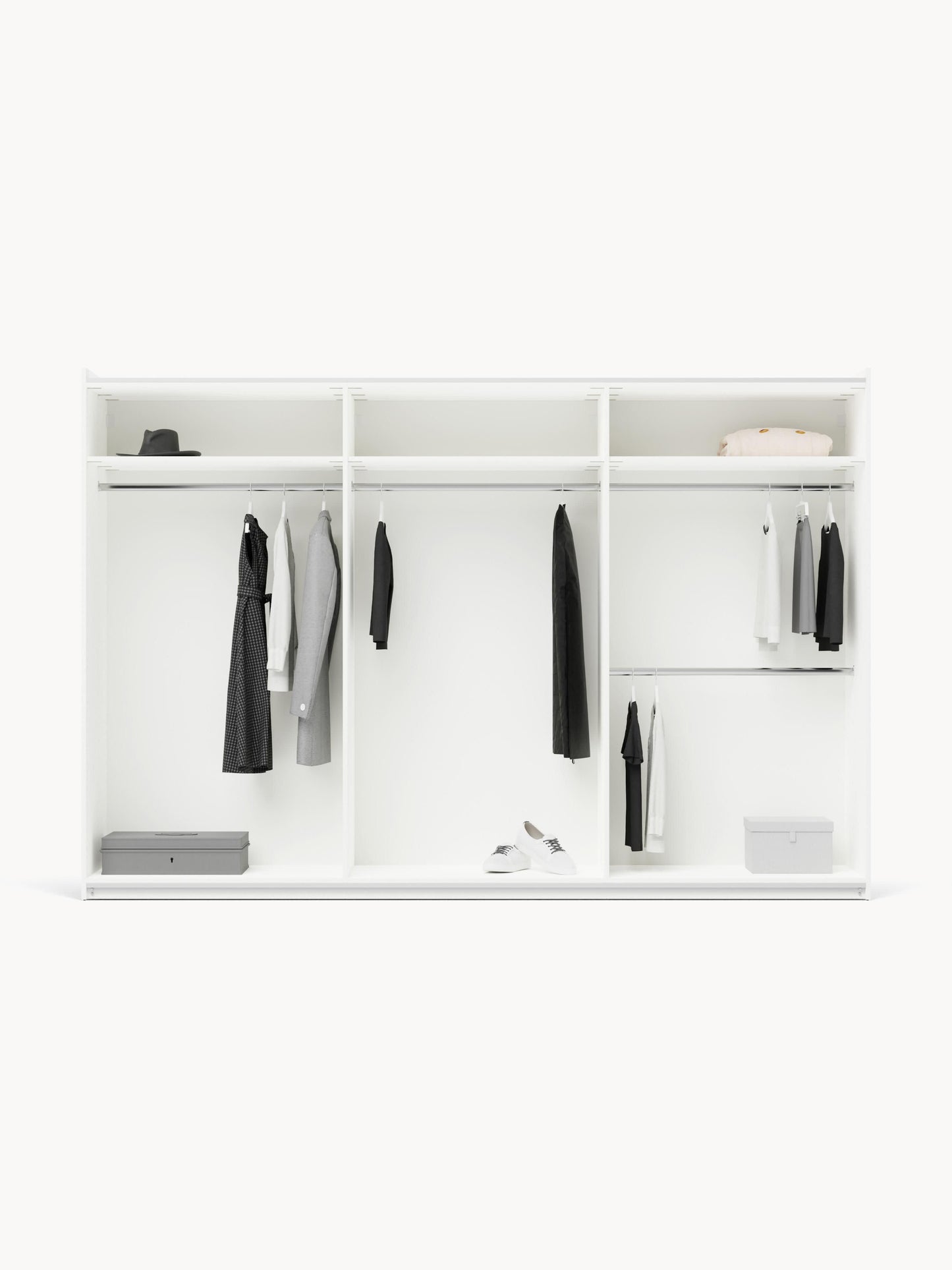 Charmelli Modular Sliding-Door Wardrobe, 300 cm Wide, in Various Sizes