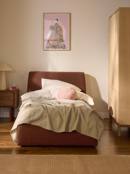 Clovinta Bouclé Single Storage Bed