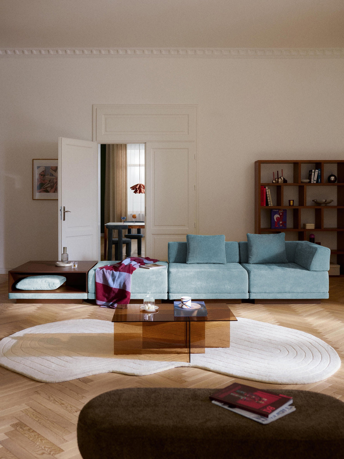 Colnardi Modular Sofa (4-Seater) with Coffee Table & Ottoman