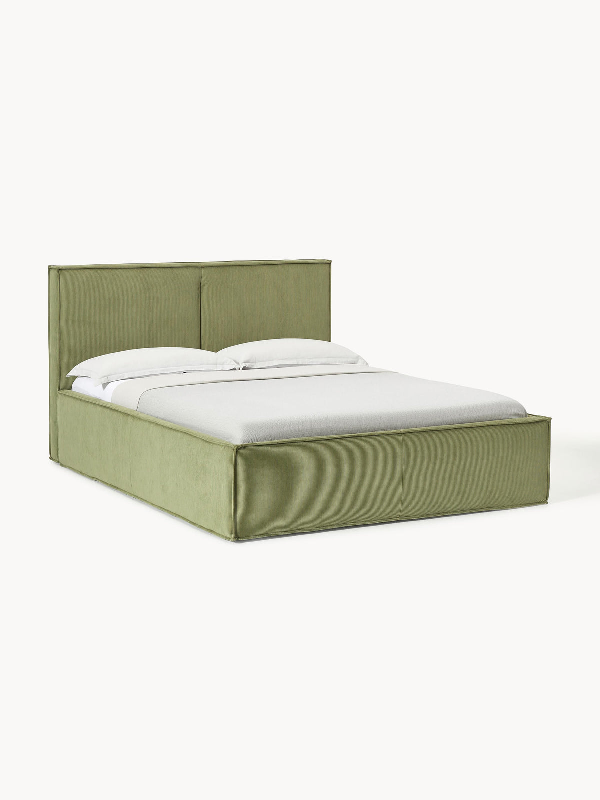 Drenalto Corduroy Upholstered Bed with Storage