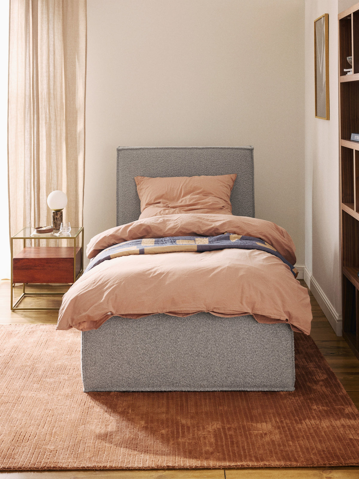 Drenalto Single Bed in Bouclé