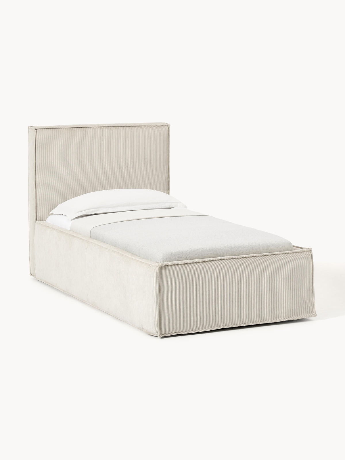 Drenalto Single Bed in Corduroy with Storage