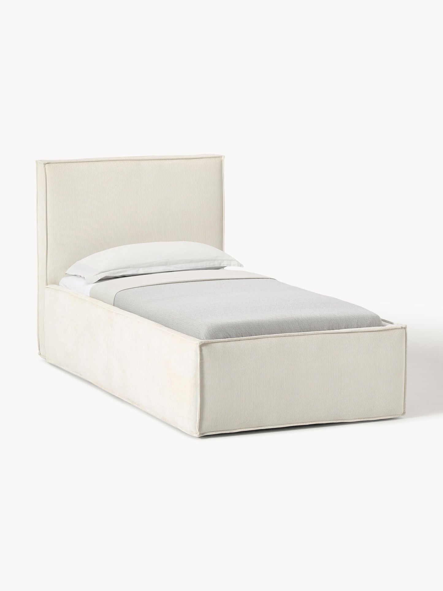 Drenalto Single Bed in Corduroy with Storage