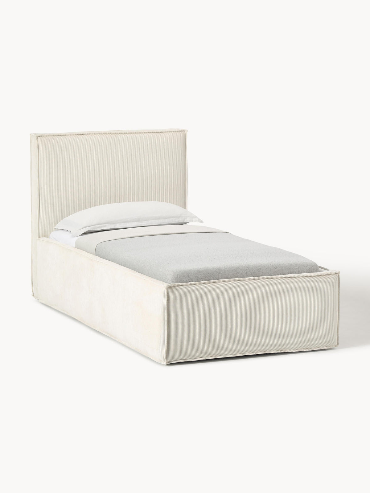 Drenalto Single Bed in Corduroy with Storage