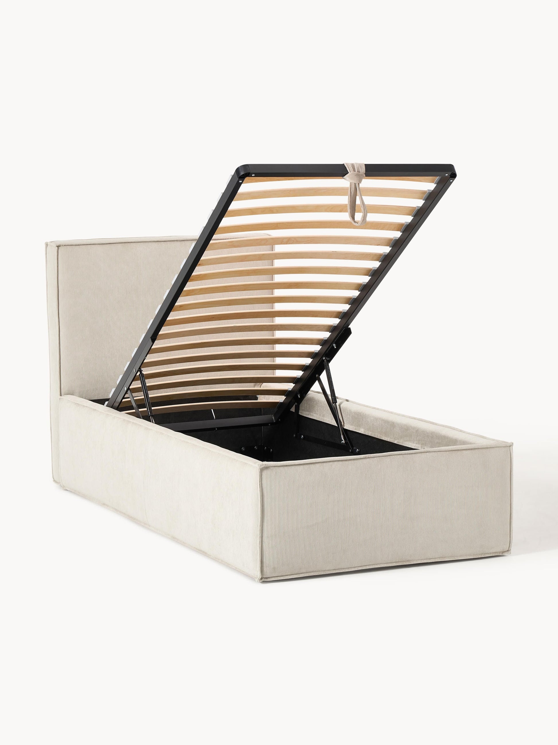Drenalto Single Bed in Corduroy with Storage