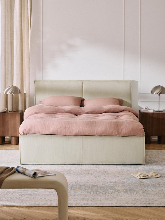 Drenalto Upholstered Bed in Corduroy