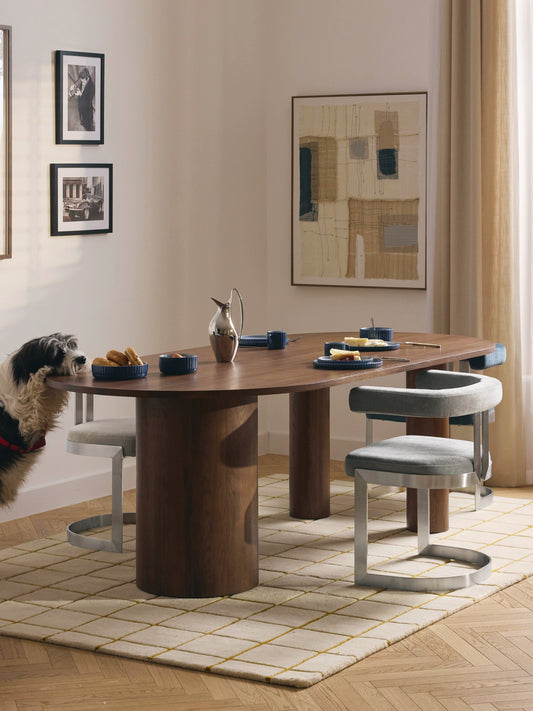 Dunfiero Oval Oak Dining Table, in Various Sizes