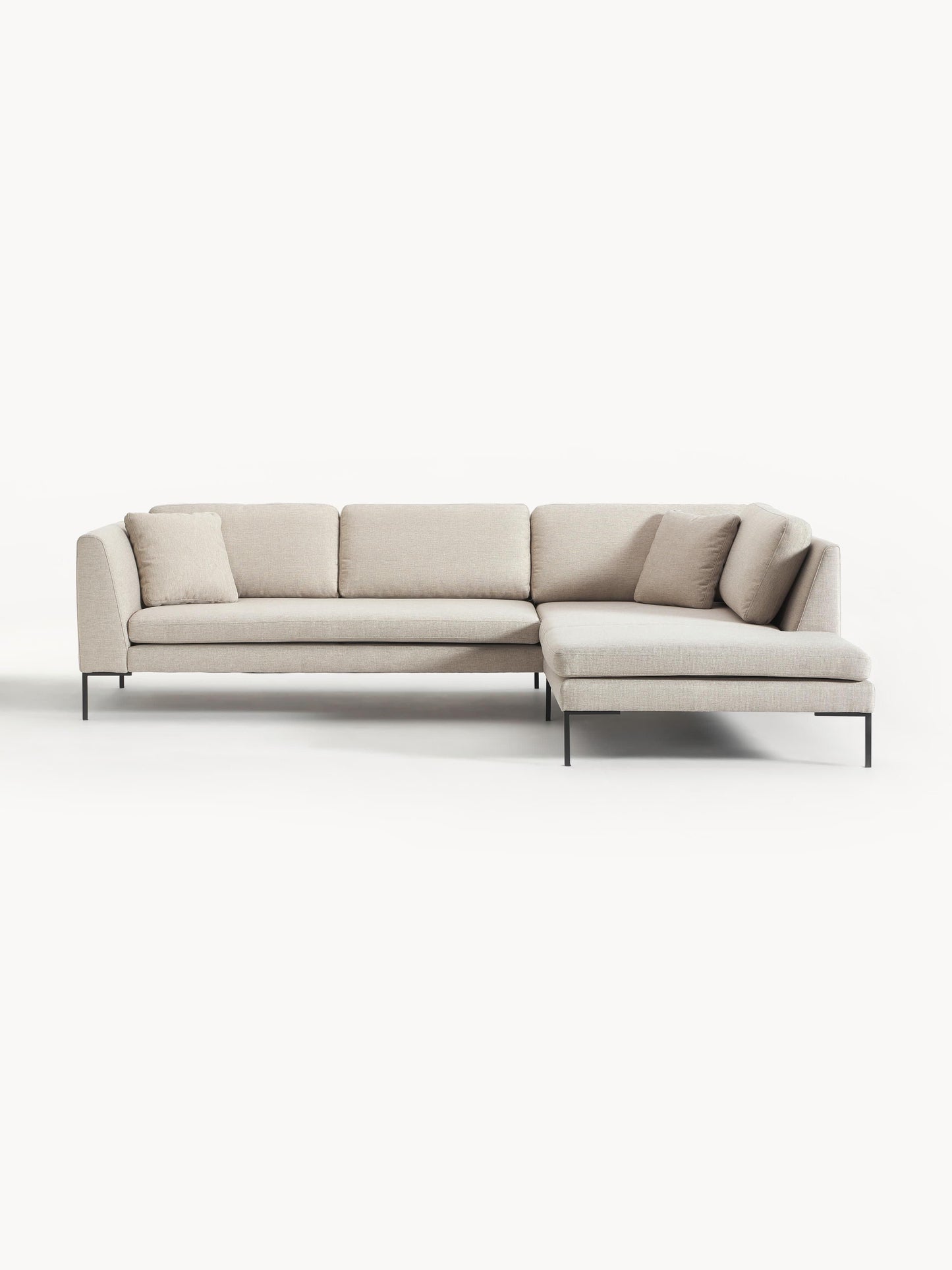 Emmarosi Corner Sofa with Metal Legs