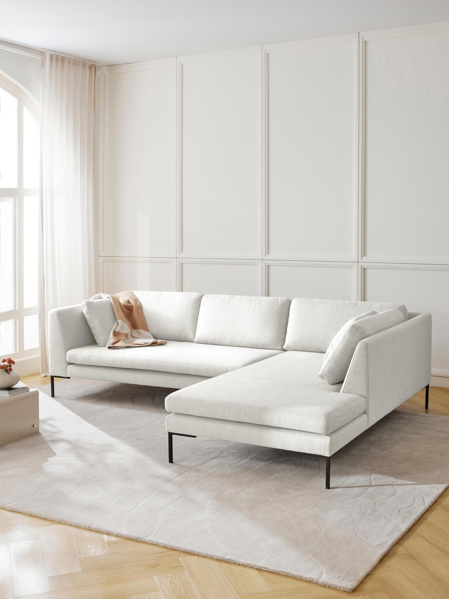 Emmarosi Corner Sofa with Metal Legs