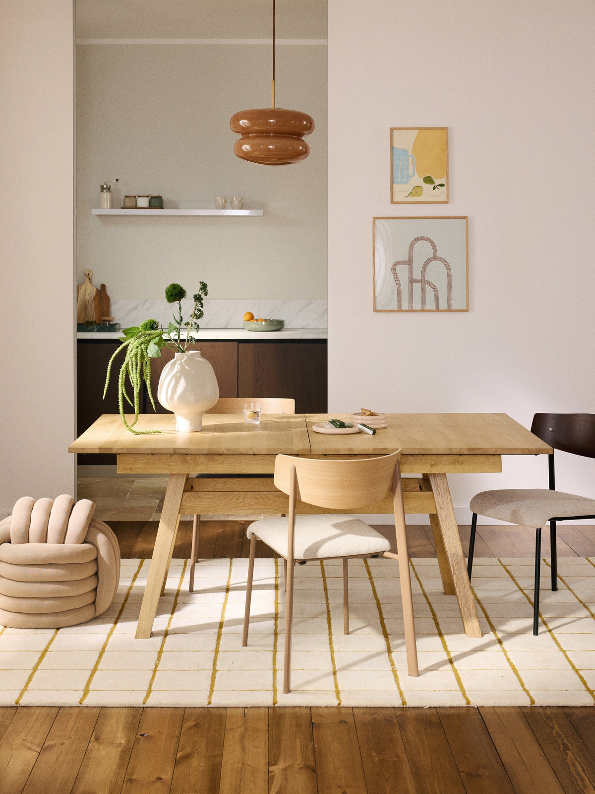 Ethlundi Extendable Dining Table, 180 - 220 x 100 cm