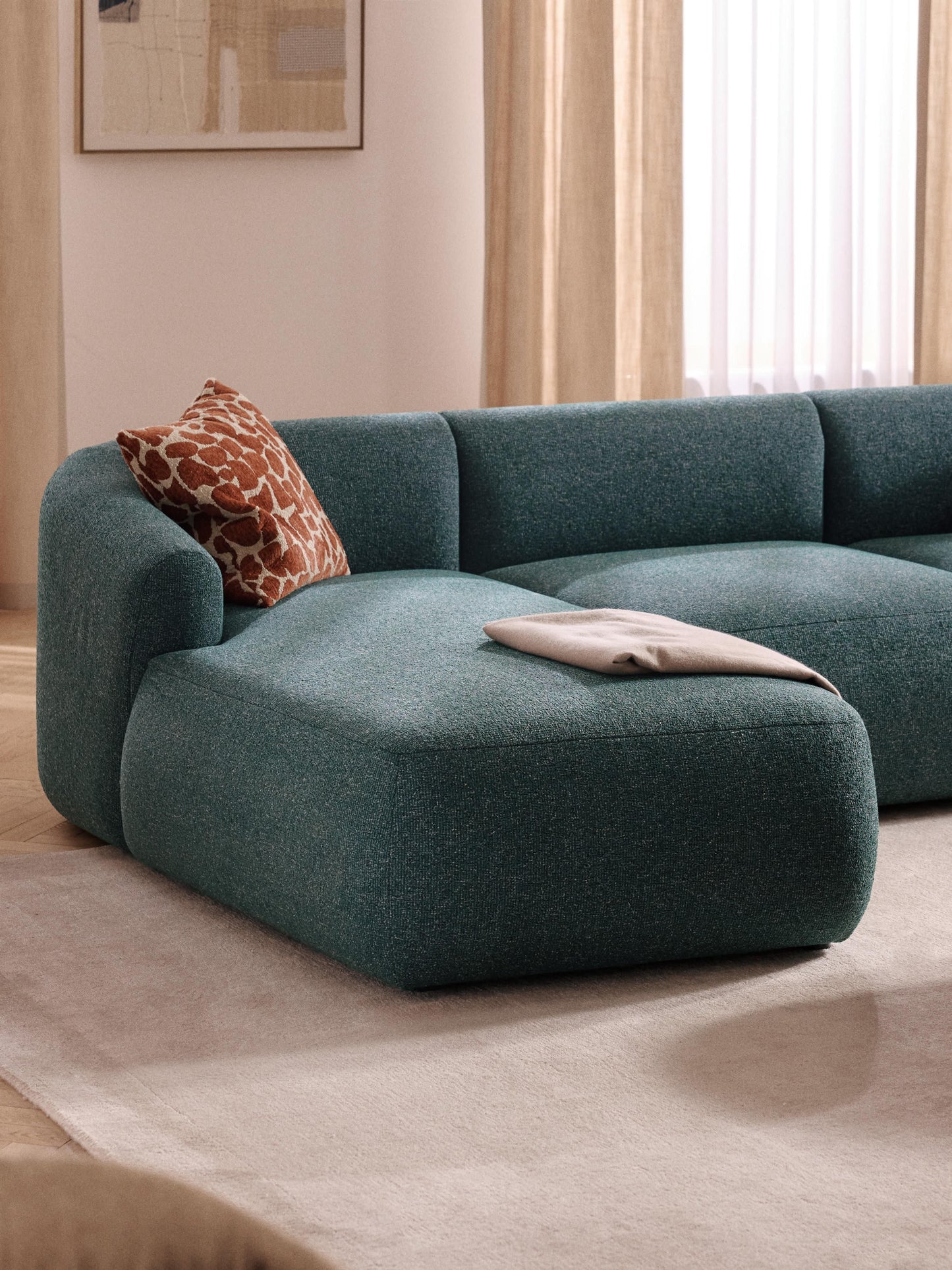 Fenrolla Chaise Corner Module in Bouclé