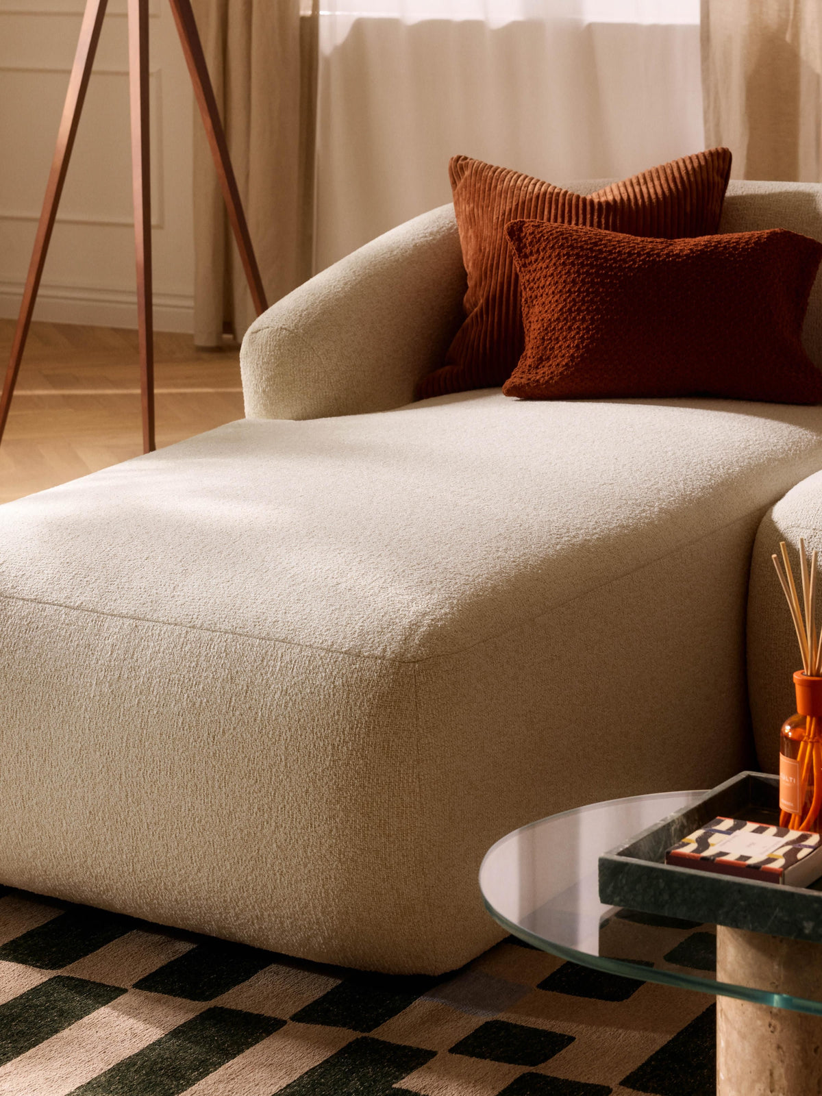 Fenrolla Chaise Corner Module in Bouclé
