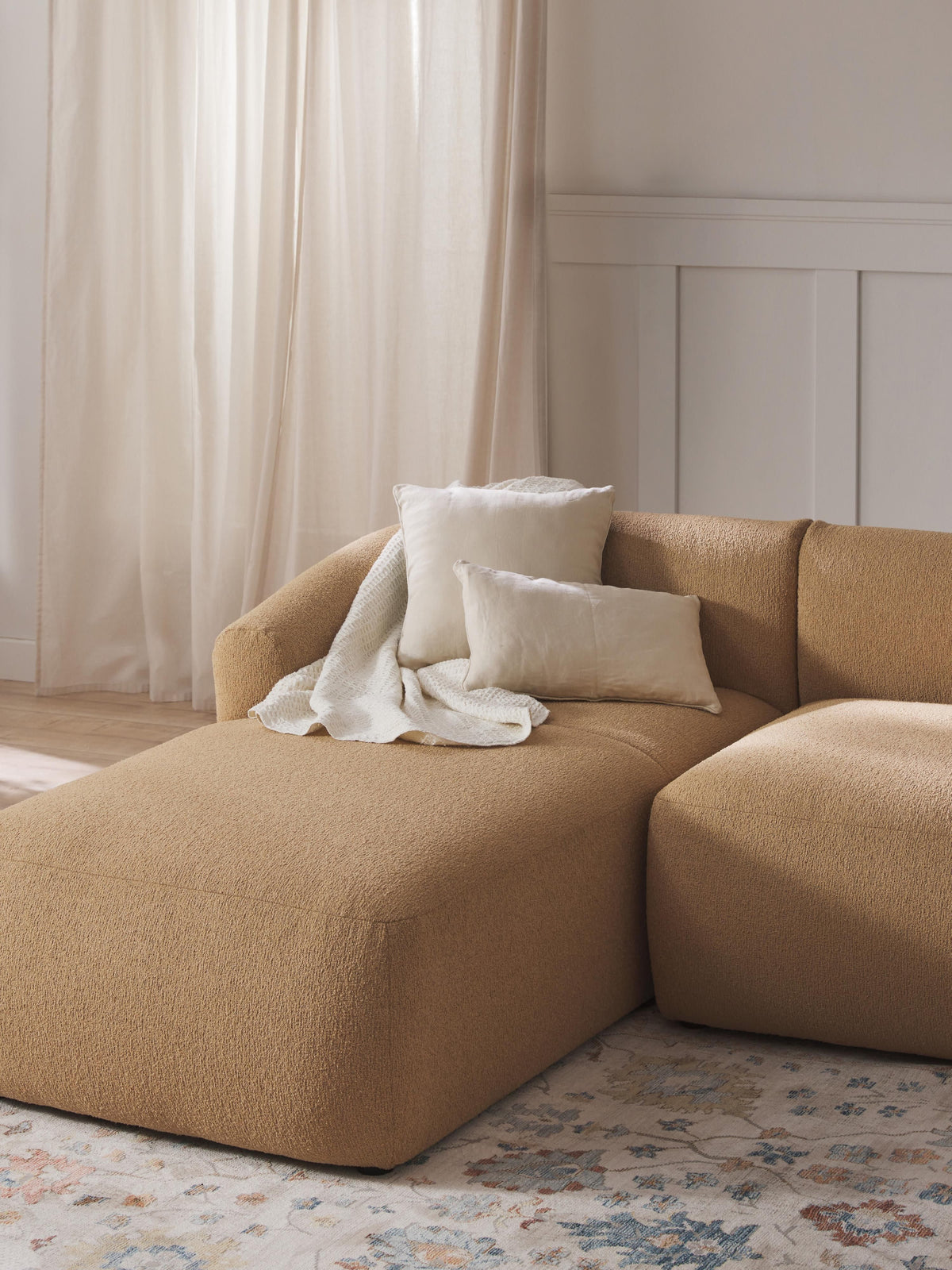 Fenrolla Chaise Corner Module in Bouclé