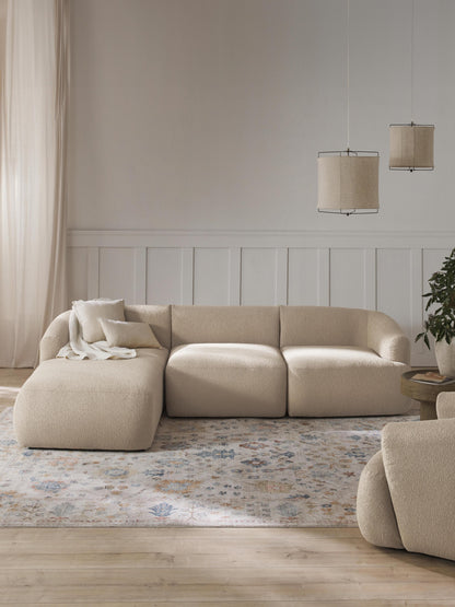 Fenrolla Modular Corner Sofa (3-Seater) in Bouclé