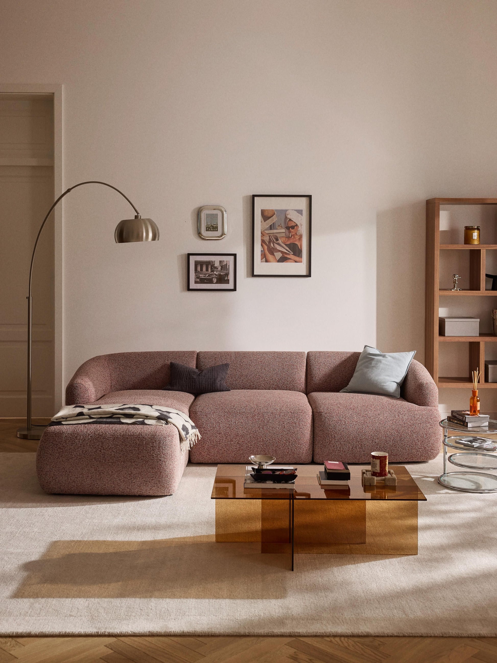 Fenrolla Modular Corner Sofa (3-Seater) in Bouclé