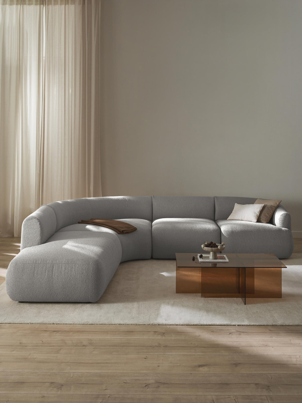 Fenrolla Modular Corner Sofa in Bouclé (4-Seater)