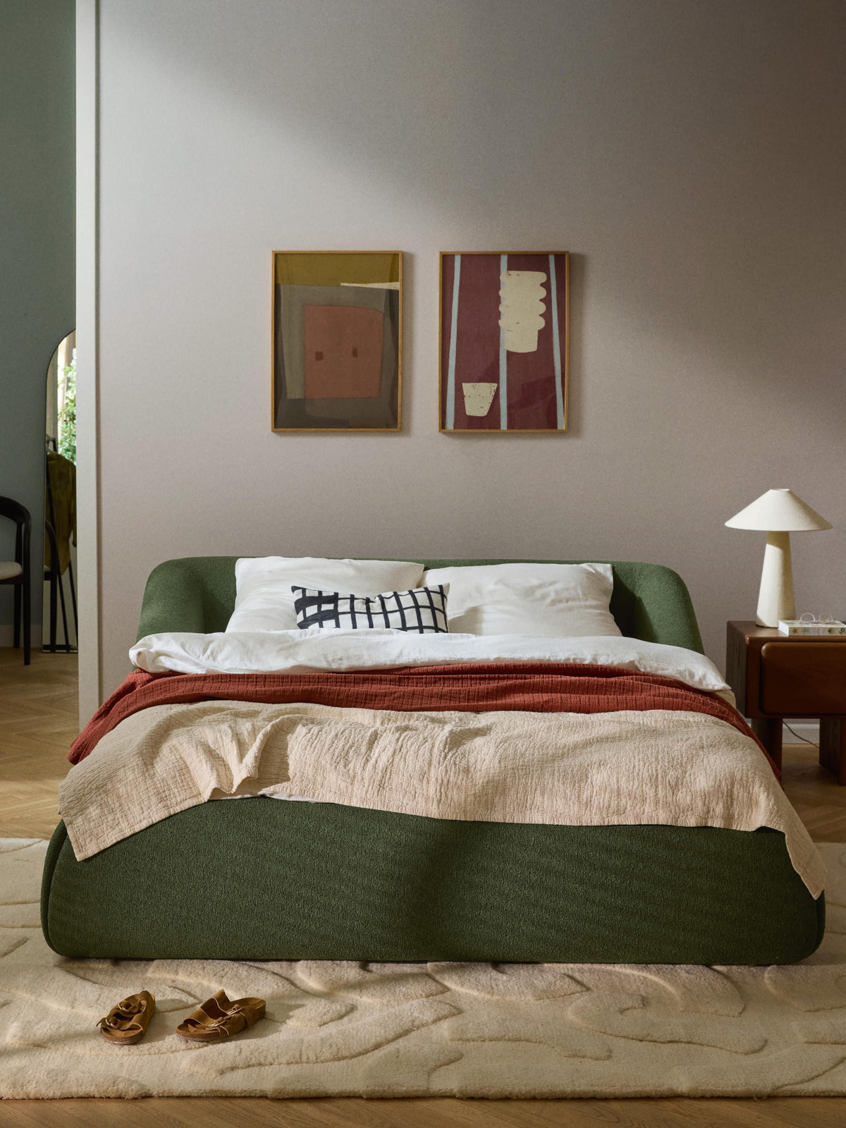 Fenrolla Upholstered Bed in Bouclé