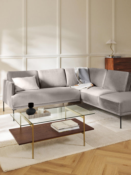 Fluvanni Corner Sofa in Velvet