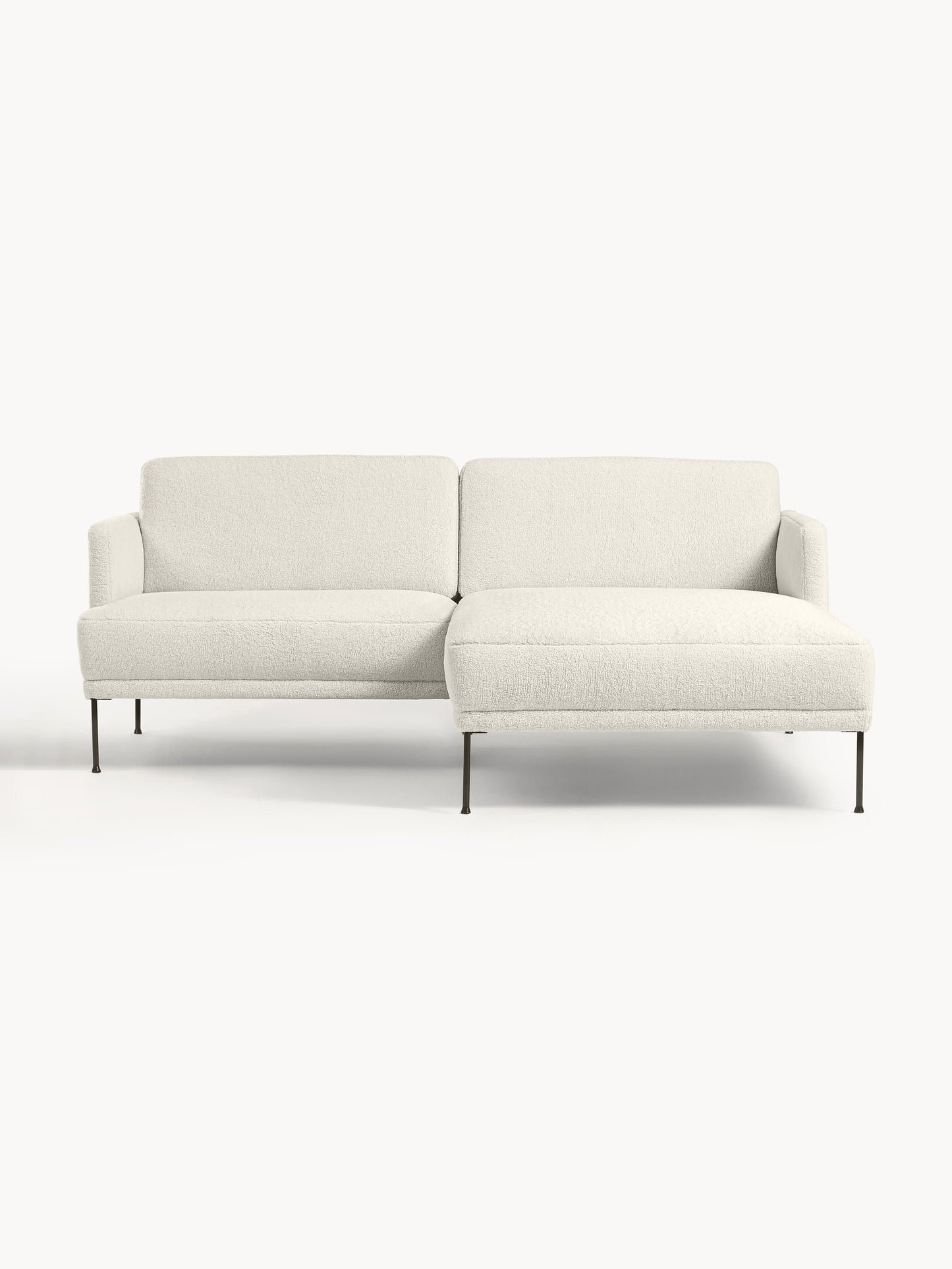 Fluvanni Small Corner Sofa in Teddy Fabric