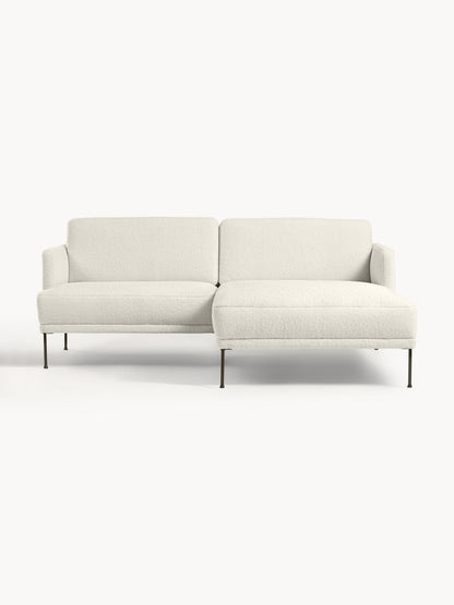 Fluvanni Small Corner Sofa in Teddy Fabric