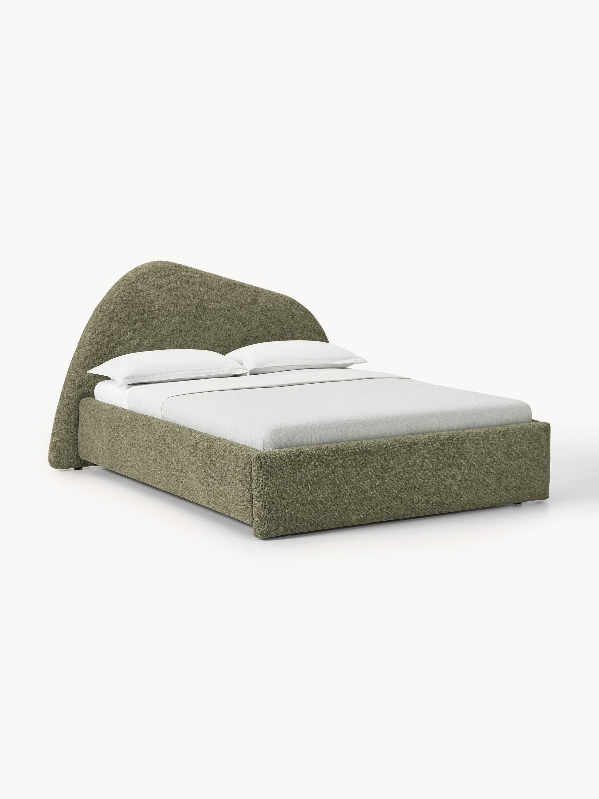 Garlucci Upholstered Bed in Bouclé