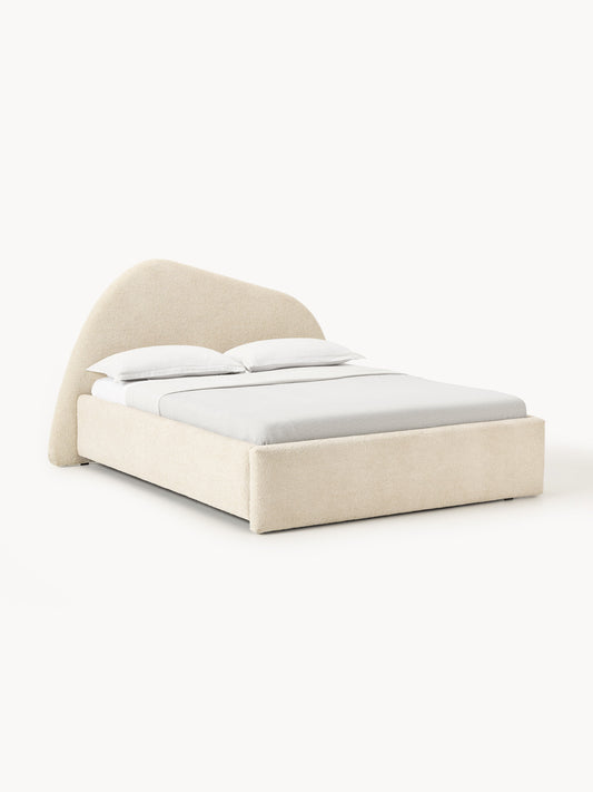 Garlucci Upholstered Bed in Bouclé
