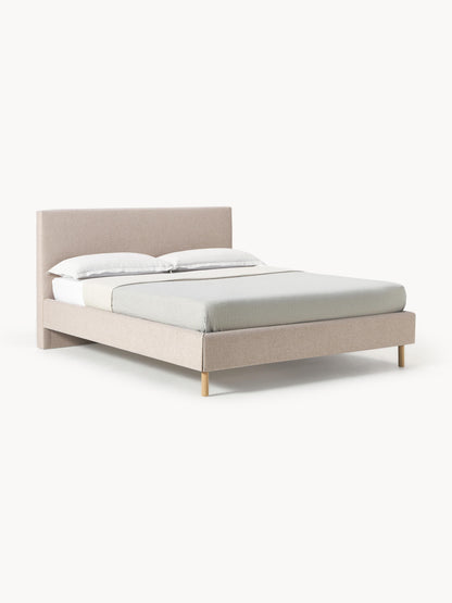 Giulessi Upholstered Bed with Wooden Feet