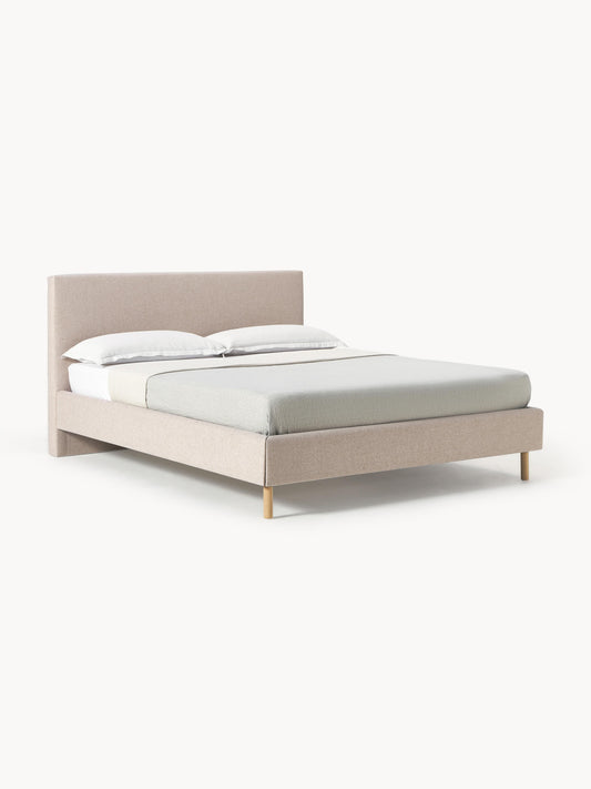 Giulessi Upholstered Bed with Wooden Feet