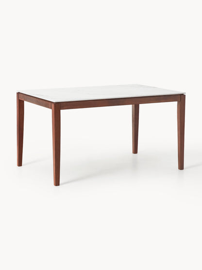 Jacarosi Dining Table with Marble-Look Tabletop, in Various Sizes