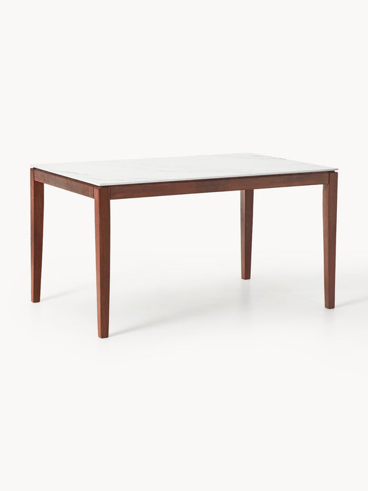 Jacarosi Dining Table with Marble-Look Tabletop, in Various Sizes