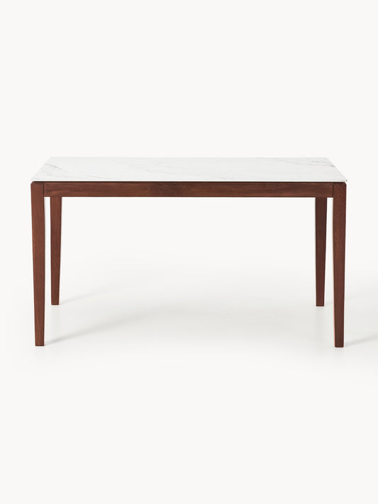 Jacarosi Dining Table with Marble-Look Tabletop, in Various Sizes