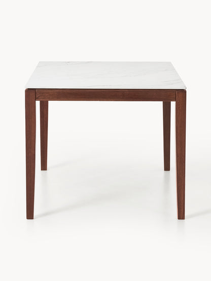 Jacarosi Dining Table with Marble-Look Tabletop, in Various Sizes