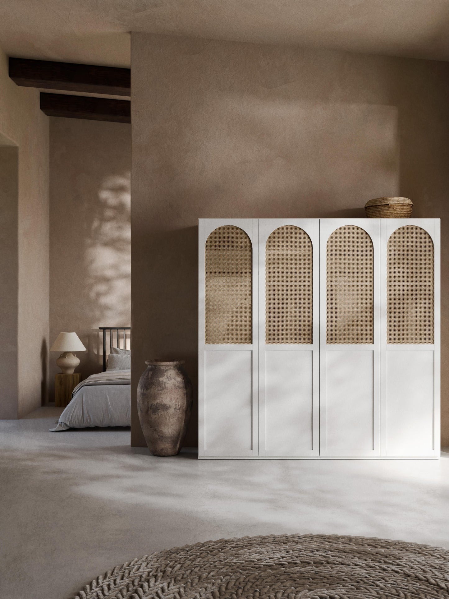 Jeanzola Modular Hinged-Door Wardrobe, 200 cm Wide, in Various Sizes