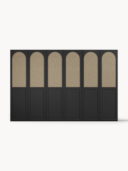 Jeanzola Modular Hinged-Door Wardrobe, 300 cm Wide, in Various Sizes